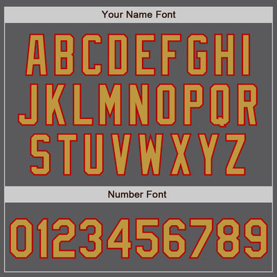 Custom Steel Gray Red Pinstripe Old Gold Two-Button Unisex Softball Jersey