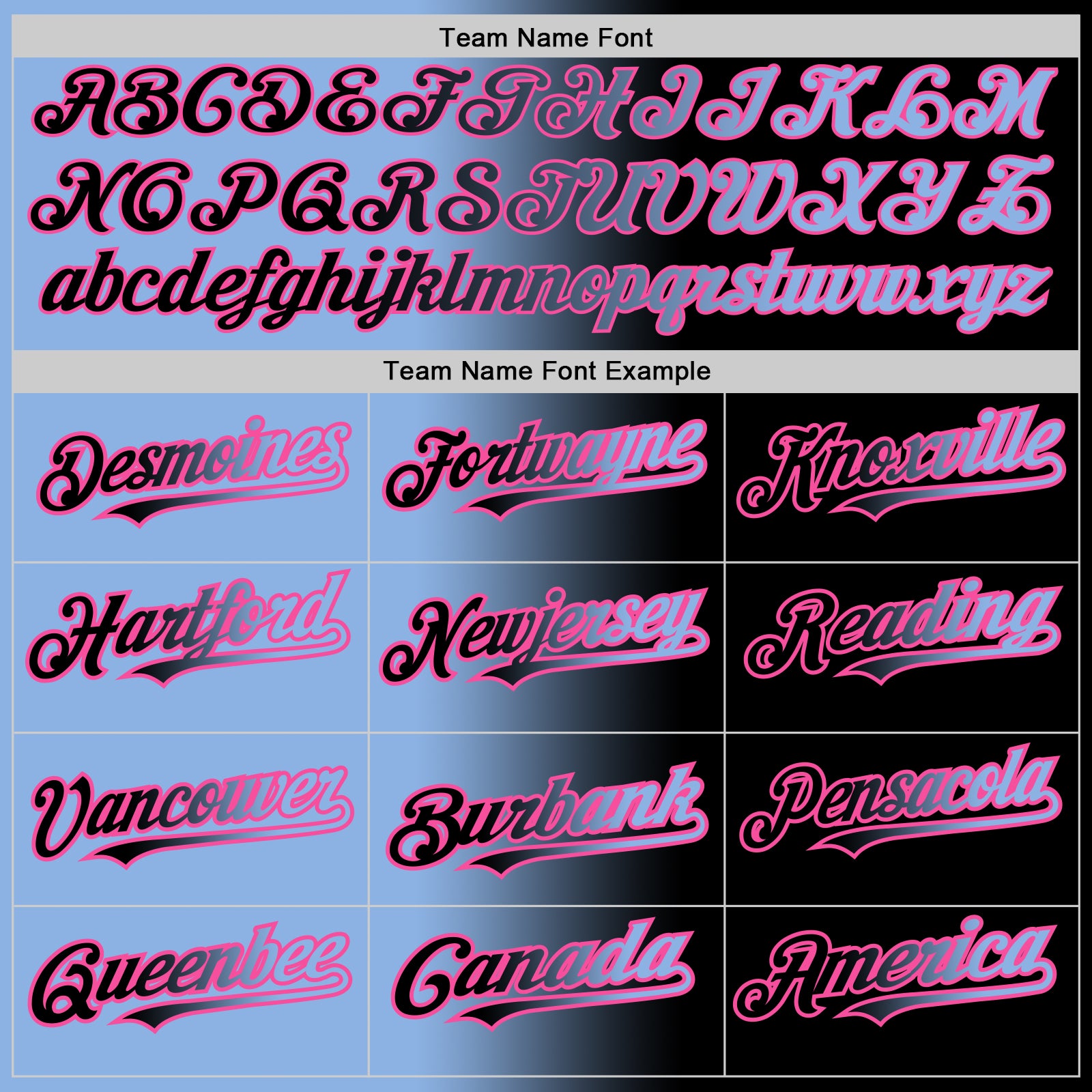 Custom Black Light Blue-Pink Gradient Fashion Two-Button Unisex Softball Jersey