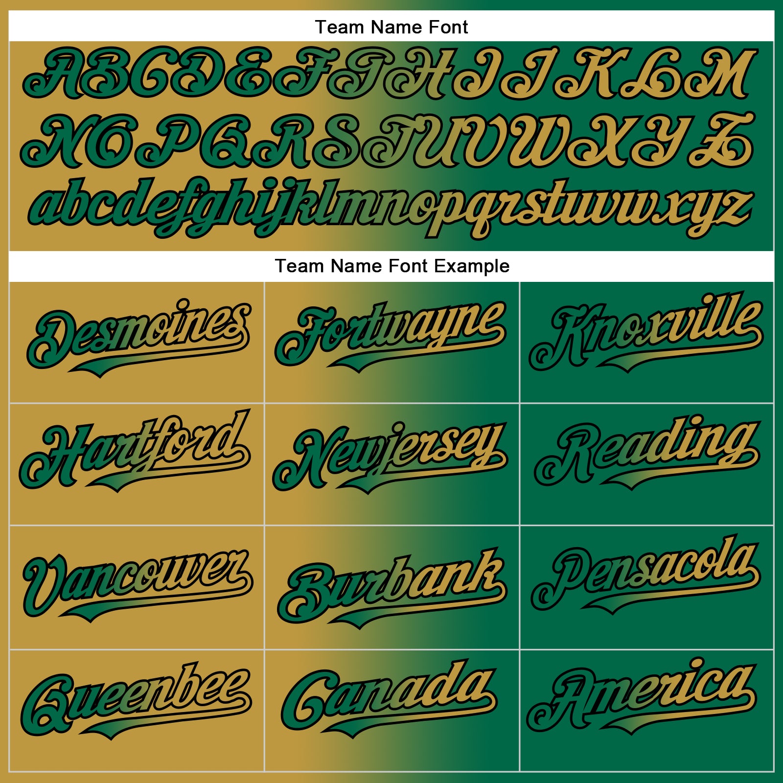 Custom Kelly Green Old Gold-Black Gradient Fashion Two-Button Unisex Softball Jersey