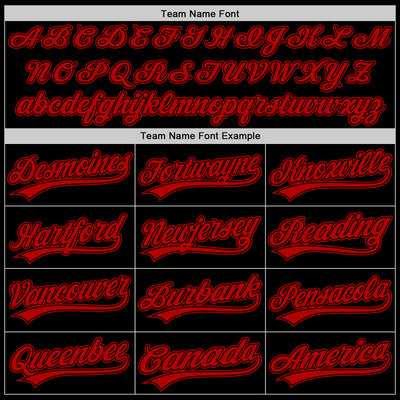 Custom Black Red Two-Button Unisex Softball Jersey