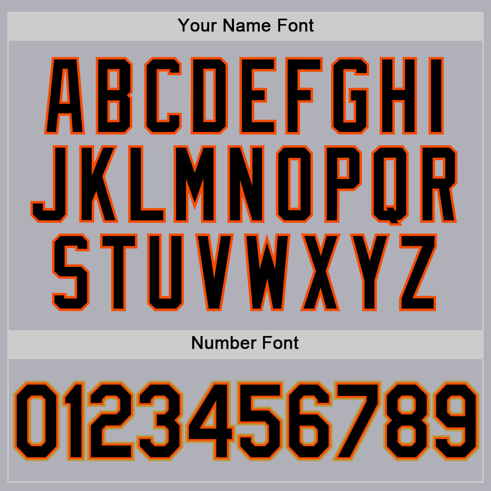 Custom Gray Black Orange-Old Gold Two-Button Unisex Softball Jersey