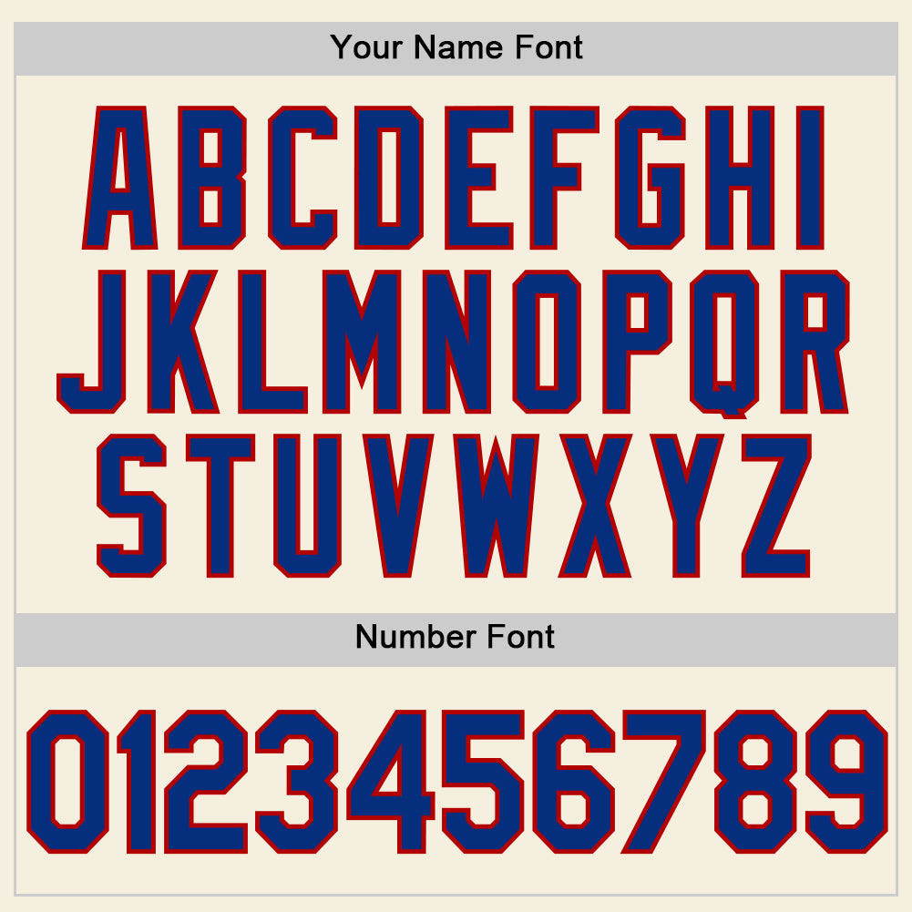 Custom Cream Royal-Red Two-Button Unisex Softball Jersey