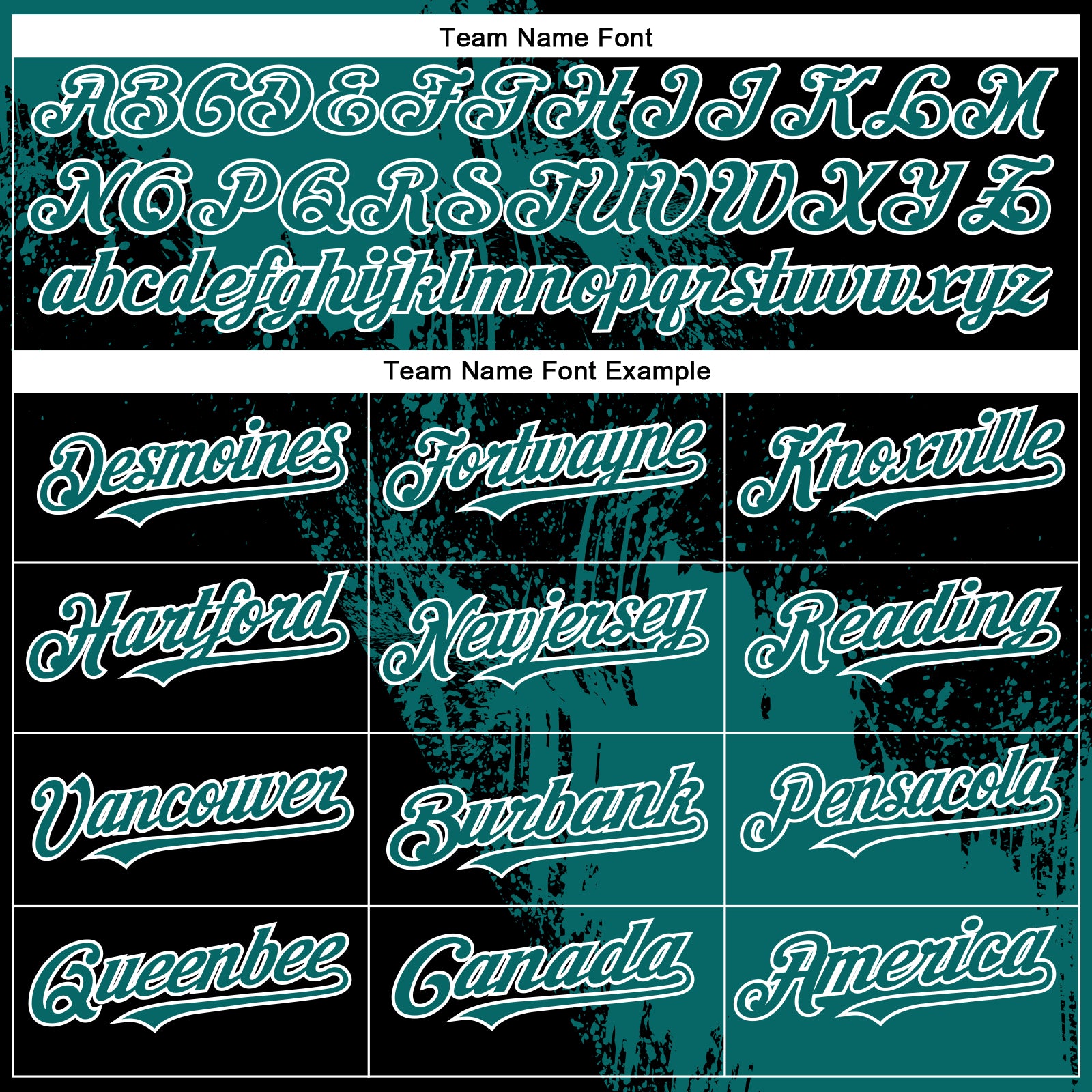 Custom Teal Black-White 3D Pattern Abstract Brush Stroke Two-Button Unisex Softball Jersey