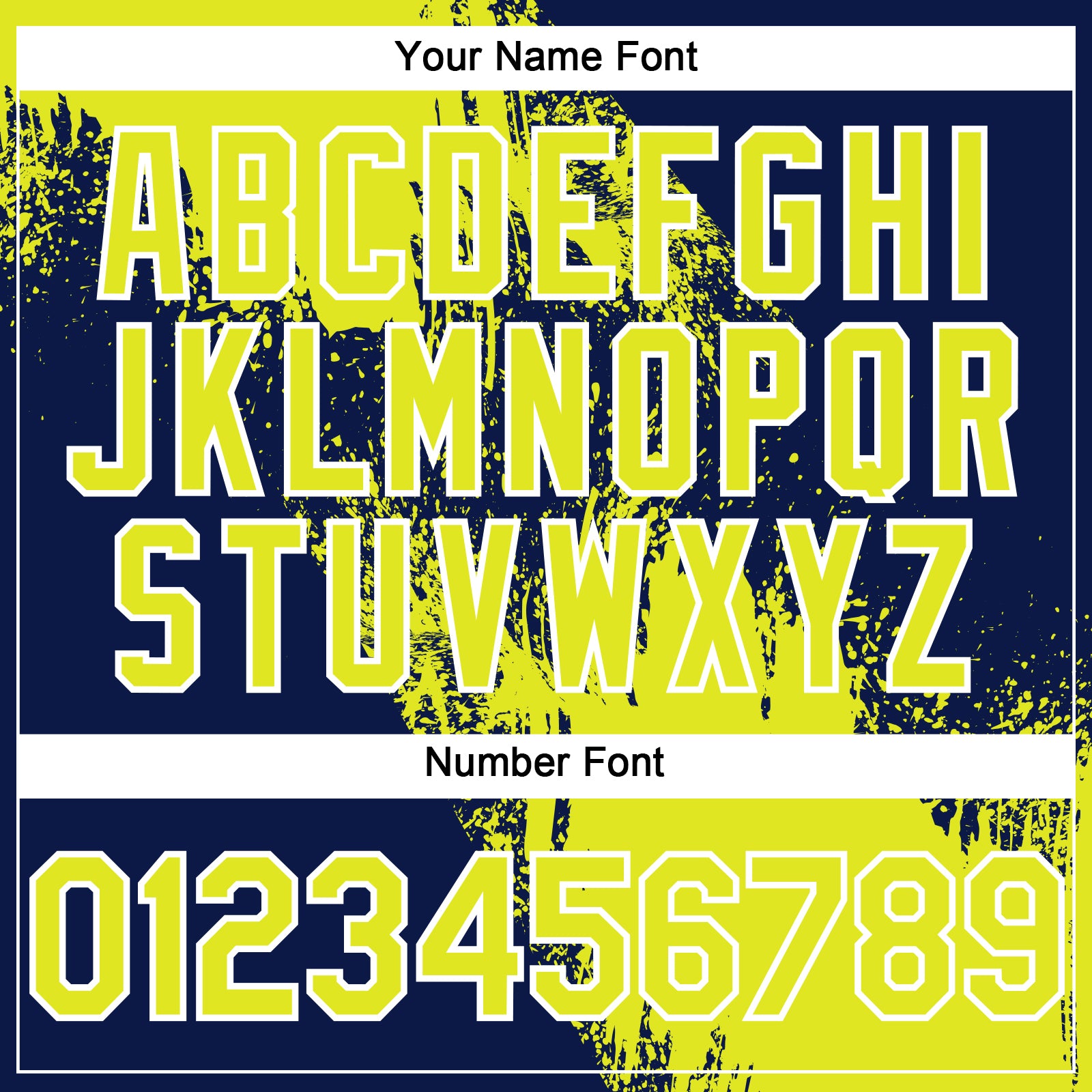 Custom Neon Yellow Navy-White 3D Pattern Abstract Brush Stroke Two-Button Unisex Softball Jersey