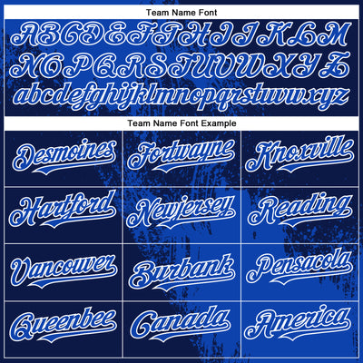 Custom Thunder Blue Navy-White 3D Pattern Abstract Brush Stroke Two-Button Unisex Softball Jersey