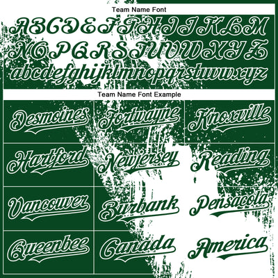 Custom White Green 3D Pattern Abstract Brush Stroke Two-Button Unisex Softball Jersey