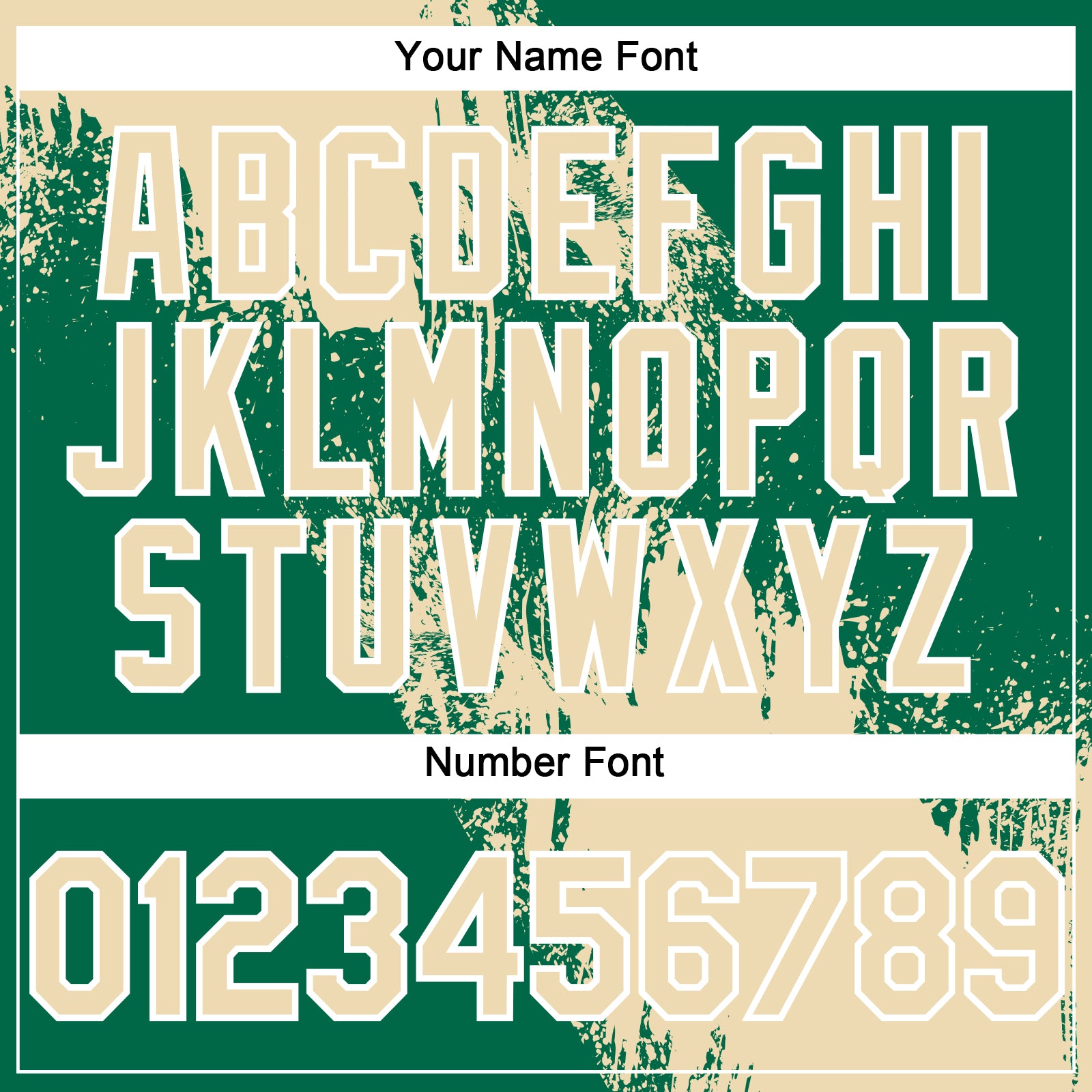 Custom Cream Kelly Green-White 3D Pattern Abstract Brush Stroke Two-Button Unisex Softball Jersey