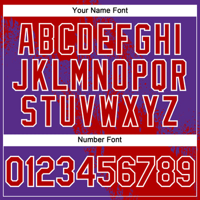 Custom Red Purple-White 3D Pattern Abstract Brush Stroke Two-Button Unisex Softball Jersey