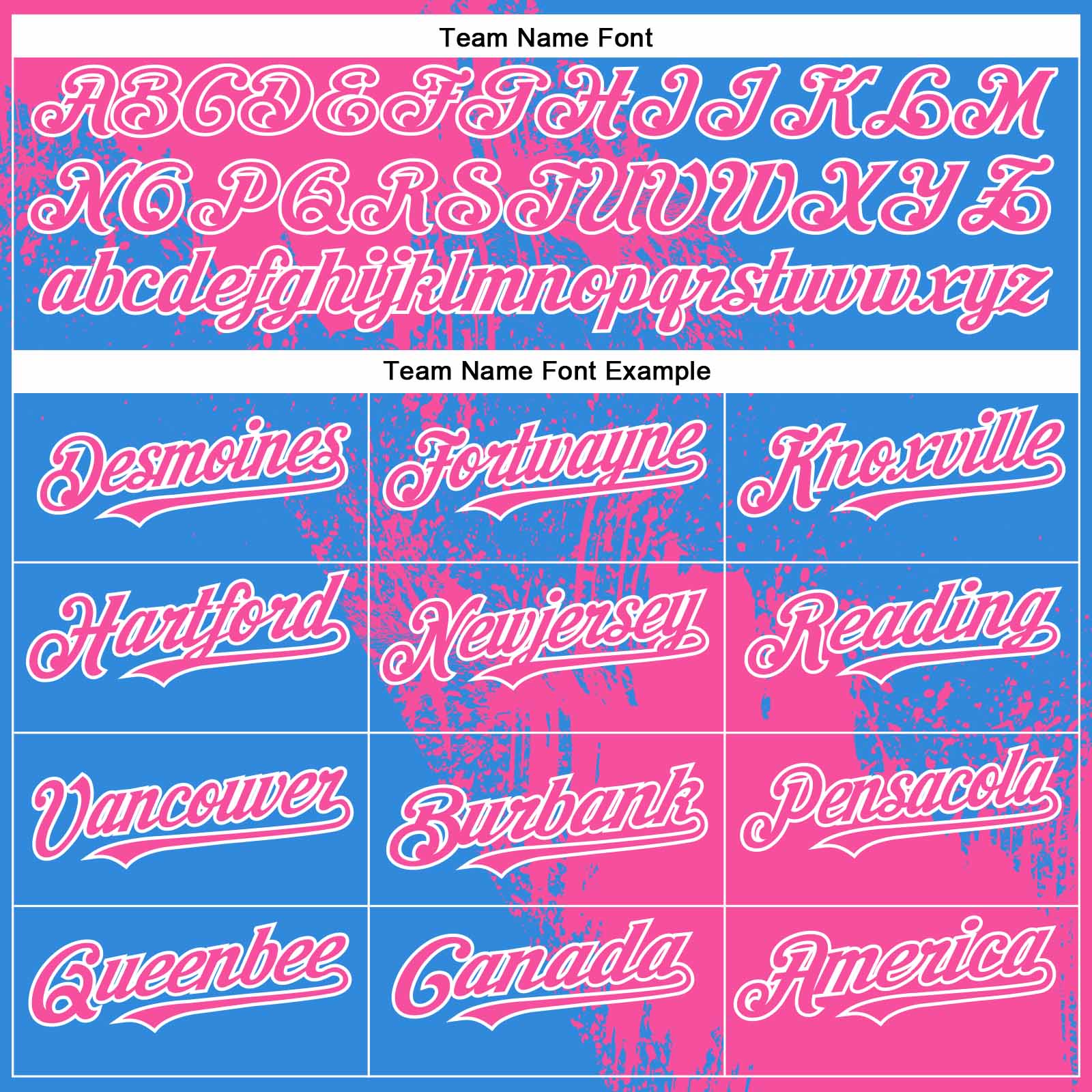 Custom Pink Electric Blue-White 3D Pattern Abstract Brush Stroke Two-Button Unisex Softball Jersey