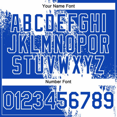 Custom White Thunder Blue 3D Pattern Abstract Brush Stroke Two-Button Unisex Softball Jersey