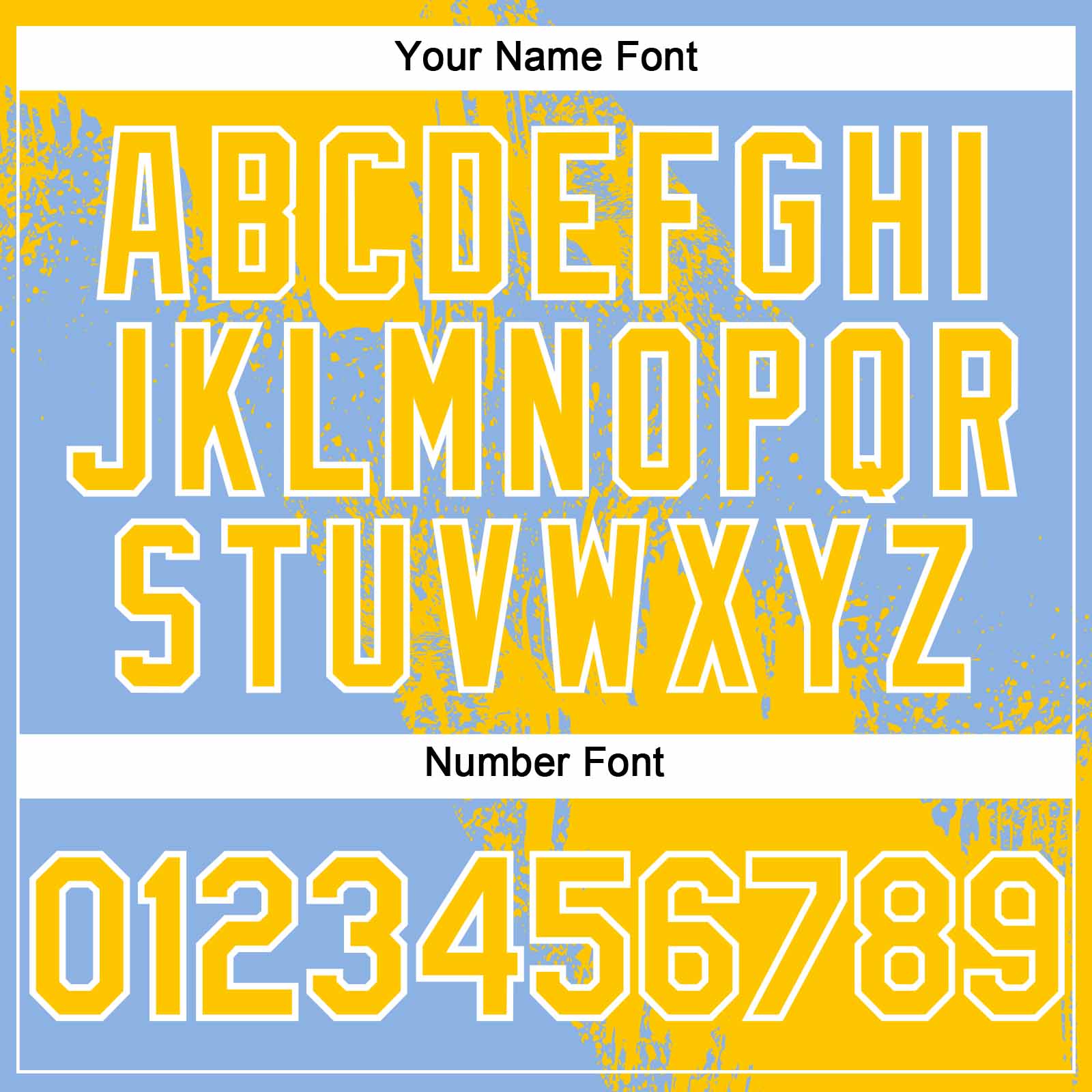 Custom Yellow Light Blue-White 3D Pattern Abstract Brush Stroke Two-Button Unisex Softball Jersey