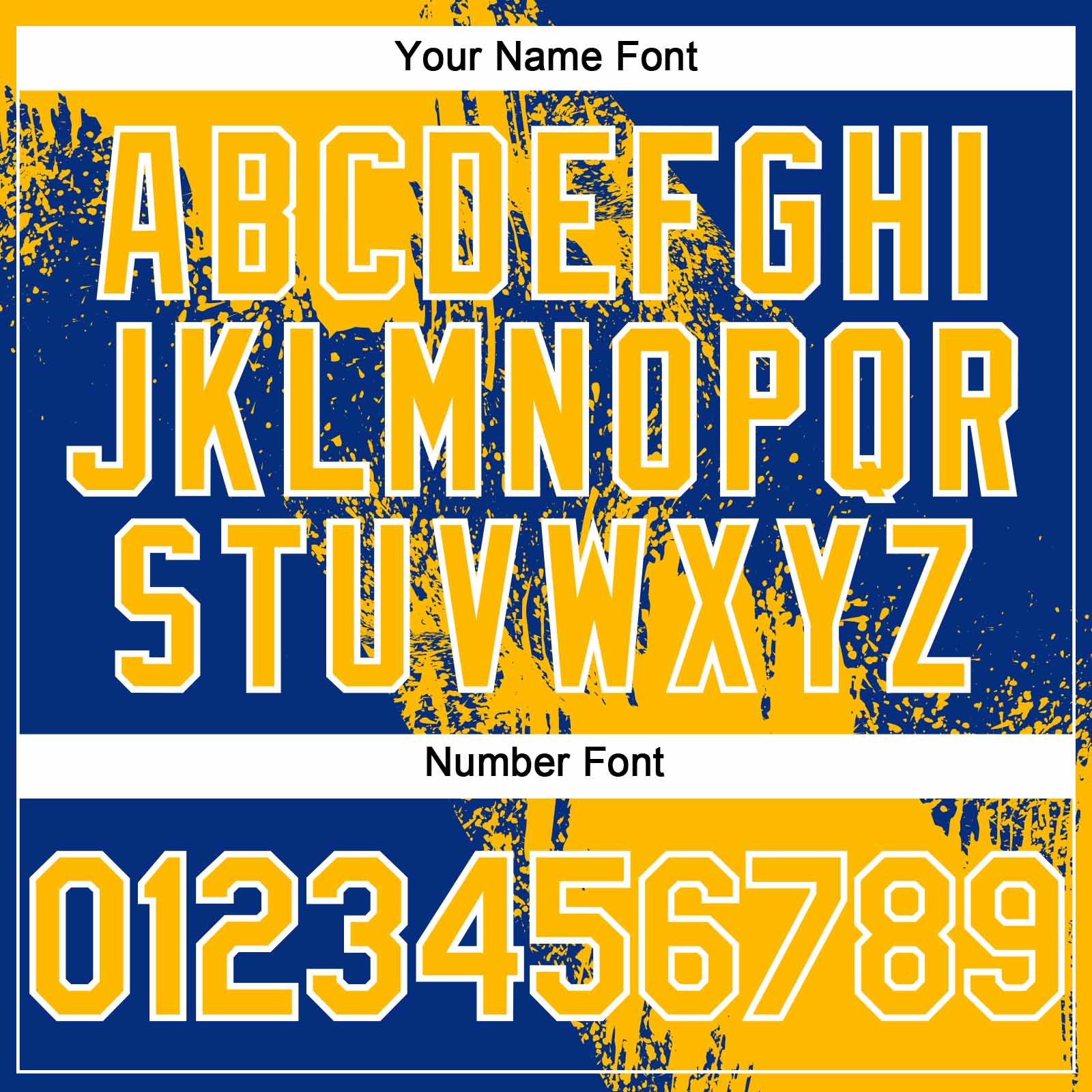 Custom Gold Royal-White 3D Pattern Abstract Brush Stroke Two-Button Unisex Softball Jersey