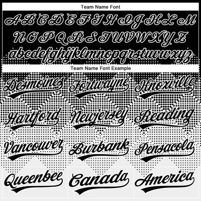 Custom Black White 3D Gradient Square Shape Two-Button Unisex Softball Jersey