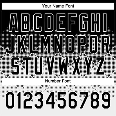 Custom Black White 3D Gradient Square Shape Two-Button Unisex Softball Jersey