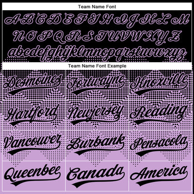 Custom Black Light Purple 3D Gradient Square Shape Two-Button Unisex Softball Jersey