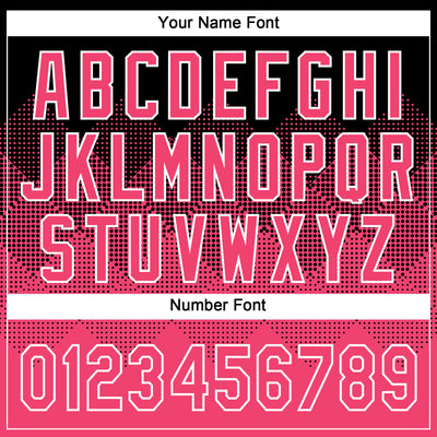 Custom Black Neon Pink-White 3D Gradient Square Shape Two-Button Unisex Softball Jersey