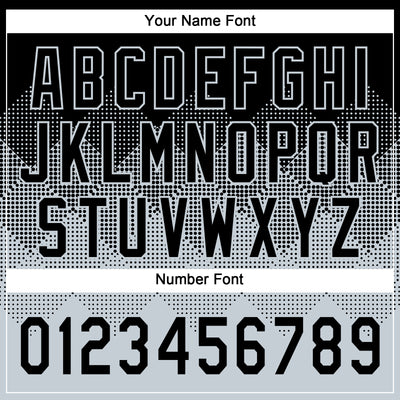 Custom Black Silver 3D Gradient Square Shape Two-Button Unisex Softball Jersey