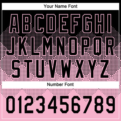 Custom Black Light Pink 3D Gradient Square Shape Two-Button Unisex Softball Jersey