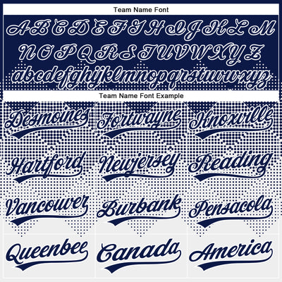 Custom Navy White 3D Gradient Square Shape Two-Button Unisex Softball Jersey