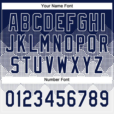 Custom Navy White 3D Gradient Square Shape Two-Button Unisex Softball Jersey