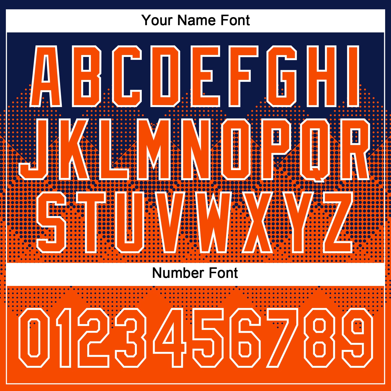 Custom Navy Orange-White 3D Gradient Square Shape Two-Button Unisex Softball Jersey