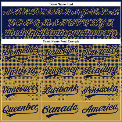 Custom Navy Old Gold 3D Gradient Square Shape Two-Button Unisex Softball Jersey