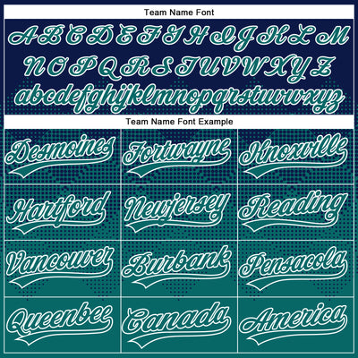 Custom Navy Teal-White 3D Gradient Square Shape Two-Button Unisex Softball Jersey