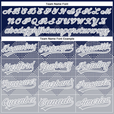 Custom Navy Gray-White 3D Gradient Square Shape Two-Button Unisex Softball Jersey