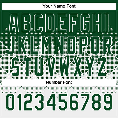 Custom Green White 3D Gradient Square Shape Two-Button Unisex Softball Jersey