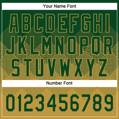 Custom Green Old Gold 3D Gradient Square Shape Two-Button Unisex Softball Jersey