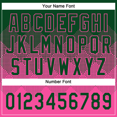 Custom Green Pink 3D Gradient Square Shape Two-Button Unisex Softball Jersey