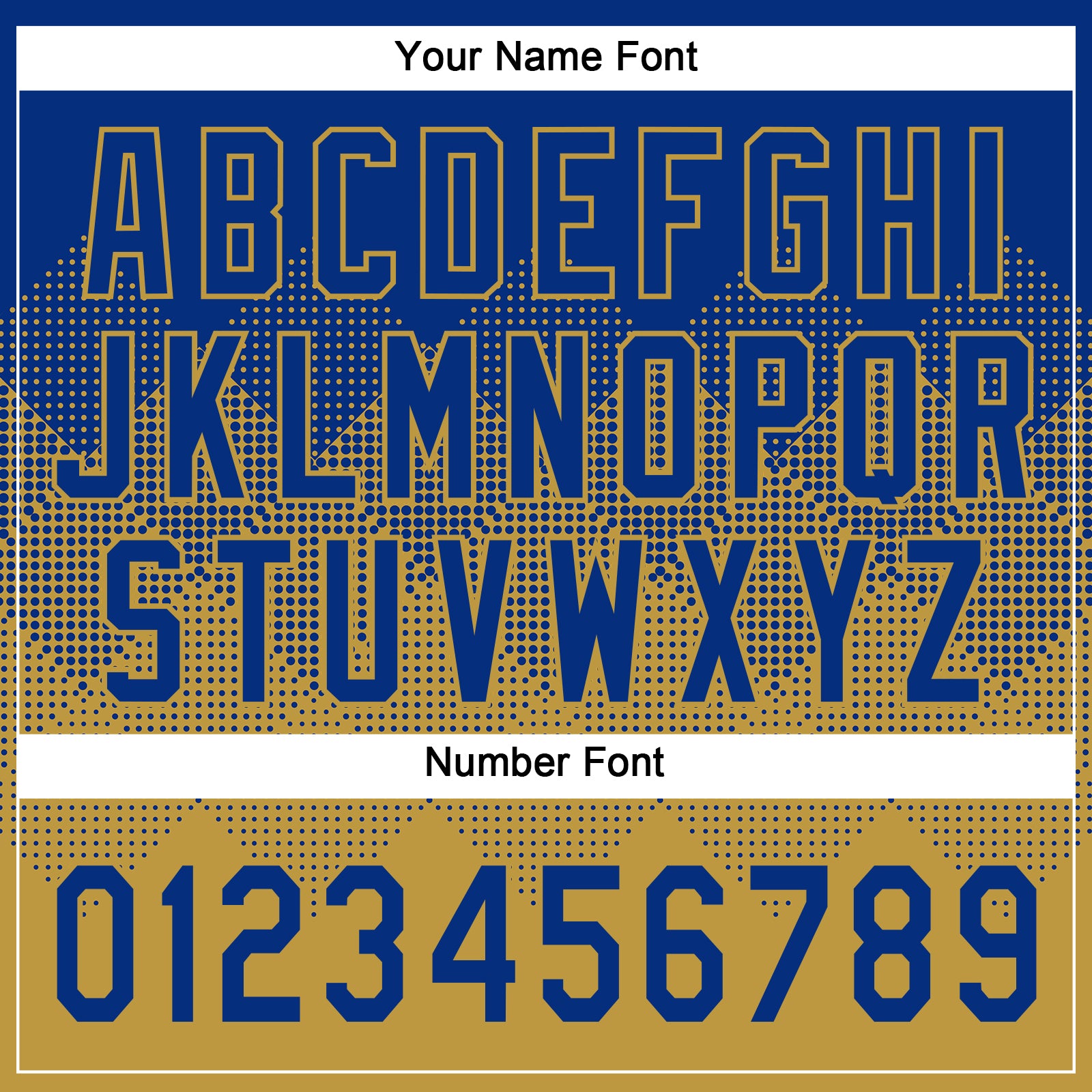 Custom Royal Old Gold 3D Gradient Square Shape Two-Button Unisex Softball Jersey