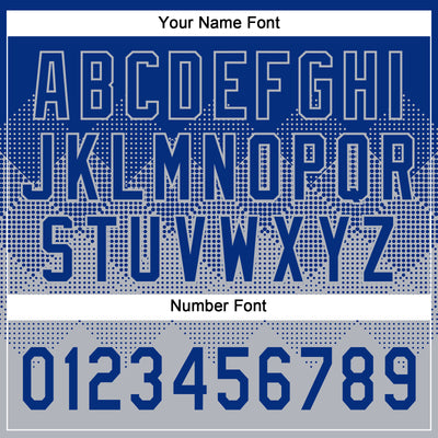 Custom Royal Gray 3D Gradient Square Shape Two-Button Unisex Softball Jersey