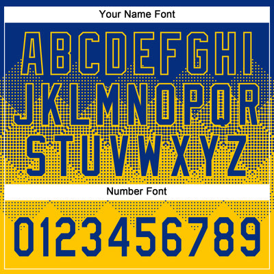 Custom Royal Yellow 3D Gradient Square Shape Two-Button Unisex Softball Jersey