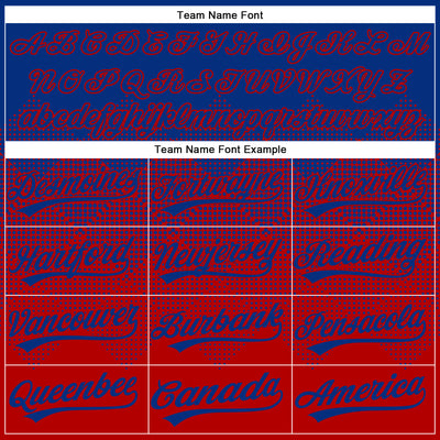 Custom Royal Red 3D Gradient Square Shape Two-Button Unisex Softball Jersey