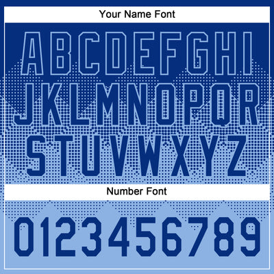 Custom Royal Light Blue 3D Gradient Square Shape Two-Button Unisex Softball Jersey