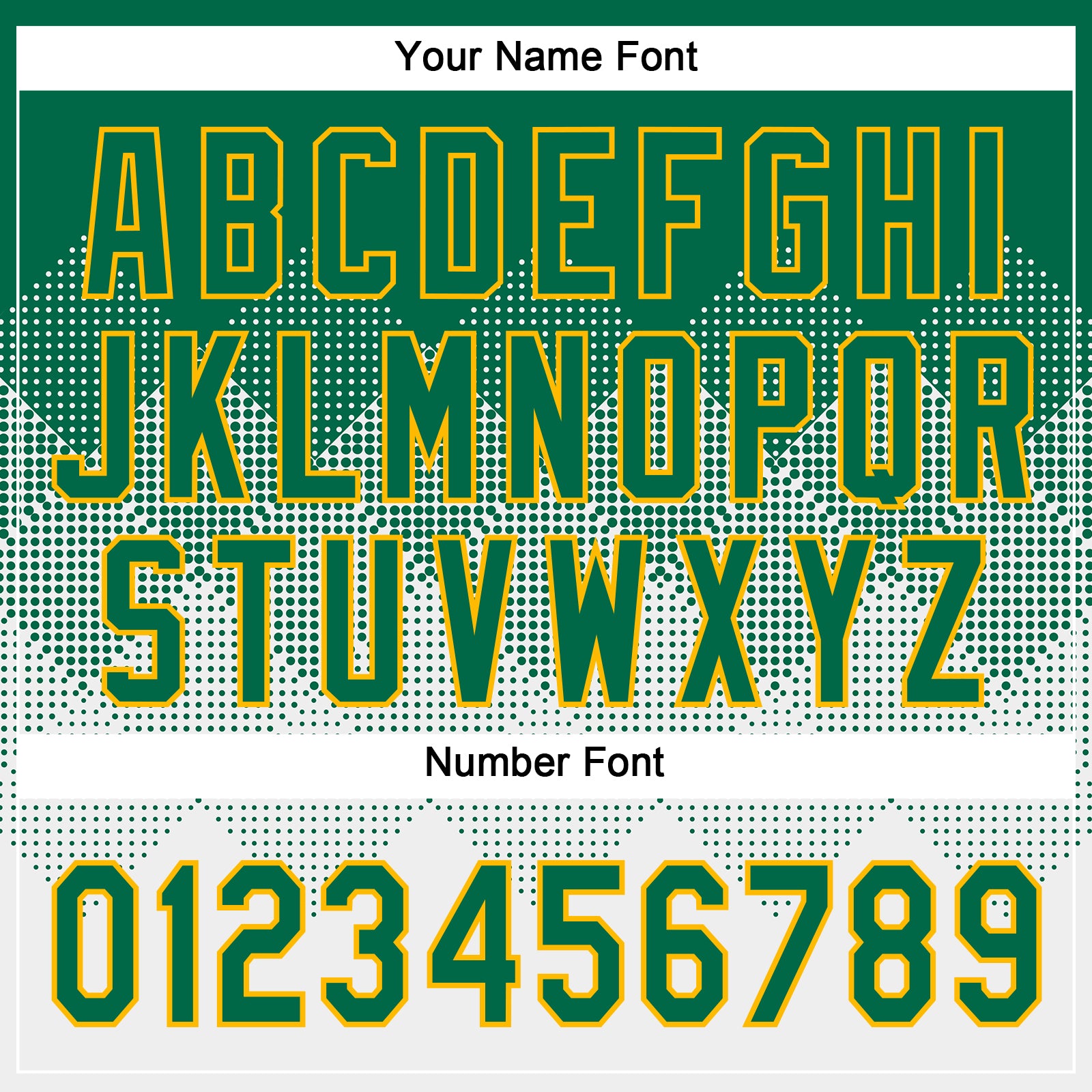 Custom Kelly Green White-Gold 3D Gradient Square Shape Two-Button Unisex Softball Jersey