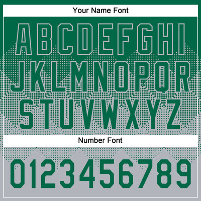 Custom Kelly Green Gray 3D Gradient Square Shape Two-Button Unisex Softball Jersey