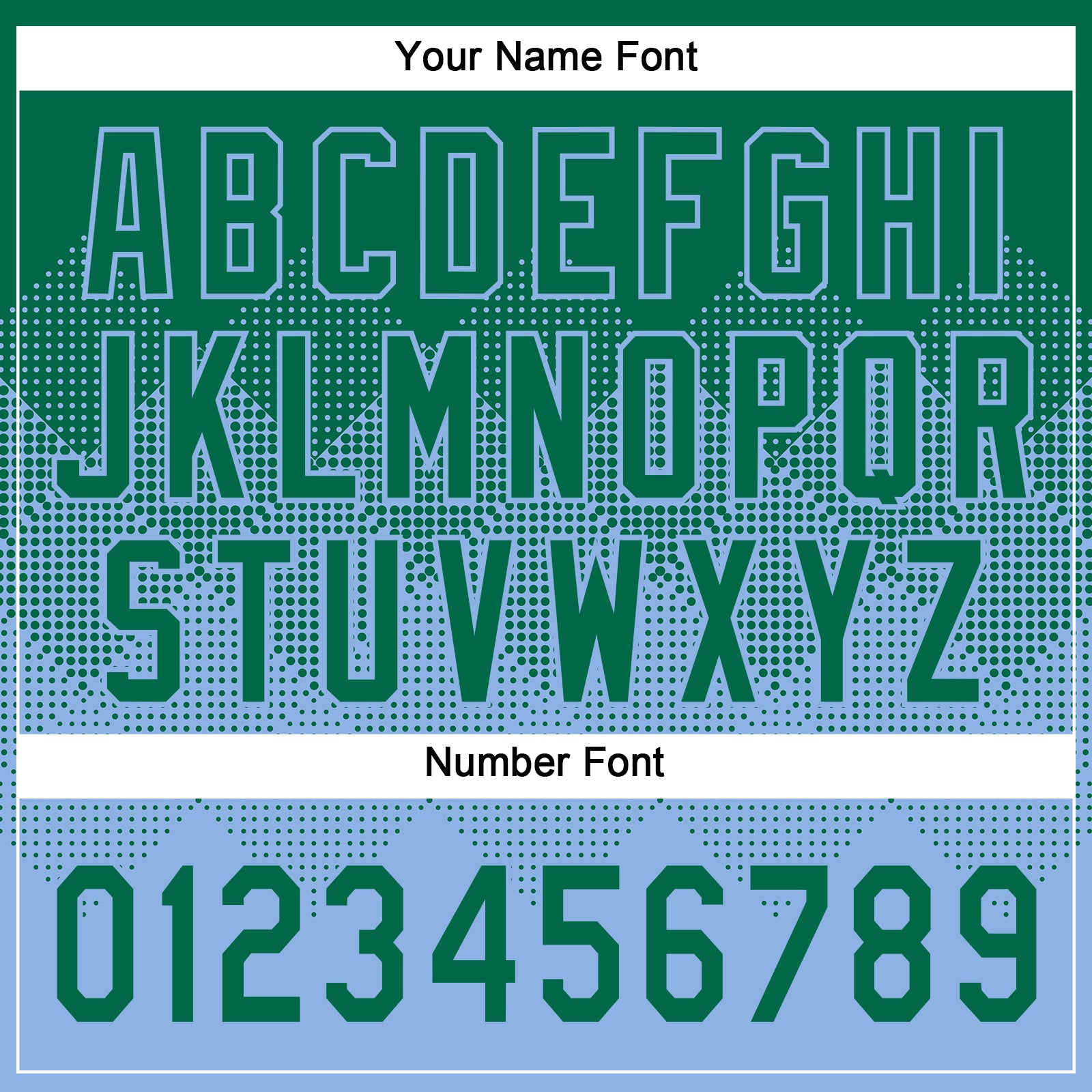 Custom Kelly Green Light Blue 3D Gradient Square Shape Two-Button Unisex Softball Jersey