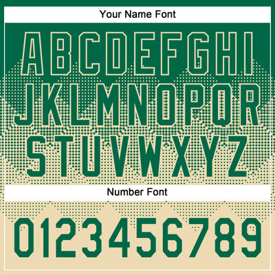 Custom Kelly Green Cream 3D Gradient Square Shape Two-Button Unisex Softball Jersey