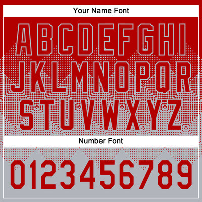 Custom Red Gray 3D Gradient Square Shape Two-Button Unisex Softball Jersey