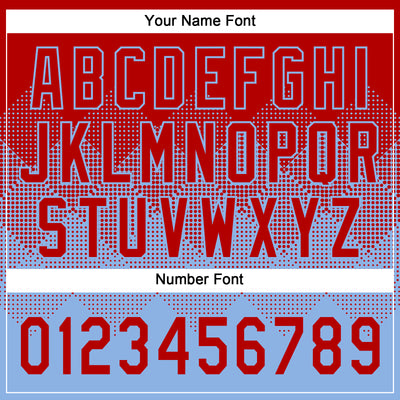 Custom Red Light Blue 3D Gradient Square Shape Two-Button Unisex Softball Jersey