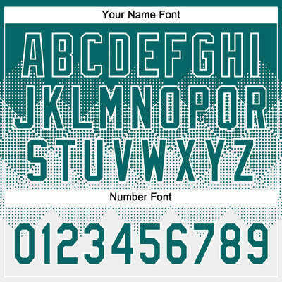 Custom Teal White 3D Gradient Square Shape Two-Button Unisex Softball Jersey