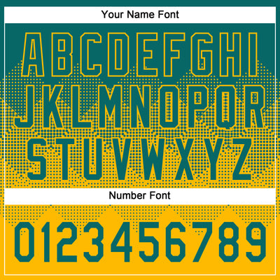 Custom Teal Gold 3D Gradient Square Shape Two-Button Unisex Softball Jersey