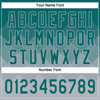 Custom Teal Gray 3D Gradient Square Shape Two-Button Unisex Softball Jersey