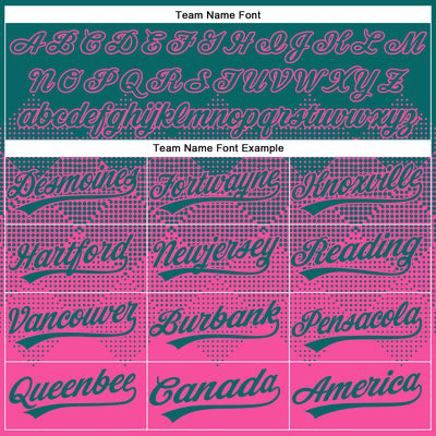 Custom Teal Pink 3D Gradient Square Shape Two-Button Unisex Softball Jersey