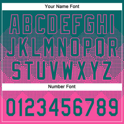 Custom Teal Pink 3D Gradient Square Shape Two-Button Unisex Softball Jersey