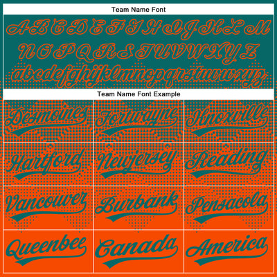 Custom Teal Orange 3D Gradient Square Shape Two-Button Unisex Softball Jersey
