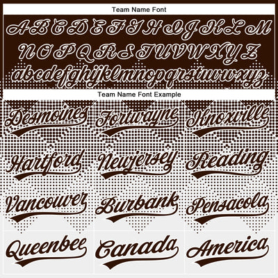 Custom Brown White 3D Gradient Square Shape Two-Button Unisex Softball Jersey