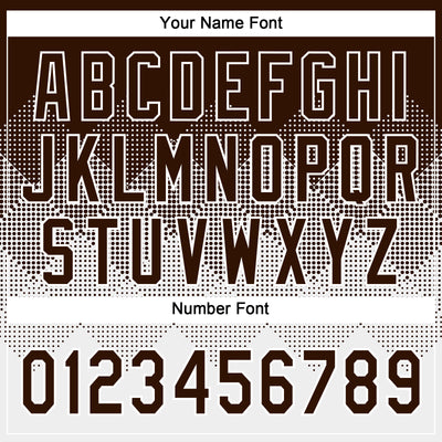 Custom Brown White 3D Gradient Square Shape Two-Button Unisex Softball Jersey